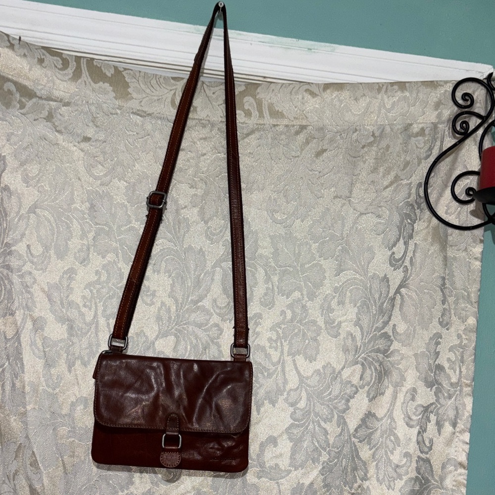 Jack Rogers Hand Stained Buffalo Leather Crossbody Bag - Picture 13 of 14